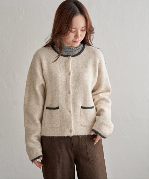 LBC(エルビーシー)の「配色ポケットショートカーディガン(カーディガン/ボレロ・レディース・オフホワイト/グリーン/オレンジ/グレー・M/L)」の20枚目の写真