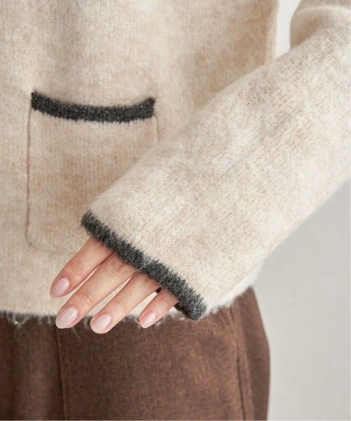 LBC(エルビーシー)の「配色ポケットショートカーディガン(カーディガン/ボレロ・レディース・オフホワイト/グリーン/オレンジ/グレー・M/L)」の22枚目の写真