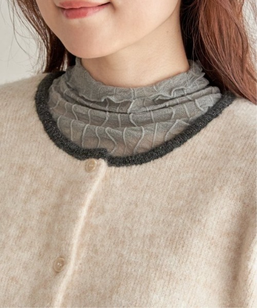 LBC(エルビーシー)の「配色ポケットショートカーディガン(カーディガン/ボレロ・レディース・オフホワイト/グリーン/オレンジ/グレー・M/L)」の14枚目の写真