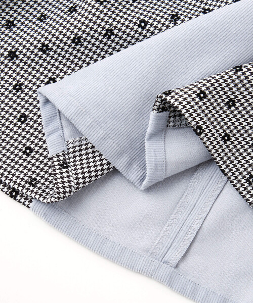 SLAP SLIP（スラップスリップ）の「【お揃い】千鳥格子小花柄コールテンサイド切り替え肩フリルジャンパースカート(90~140cm)（ジャンパースカート・キッズ・ブルー/ベージュ系その他・130cm/120cm/90cm/110cm/100cm/140cm）」の8枚目の写真