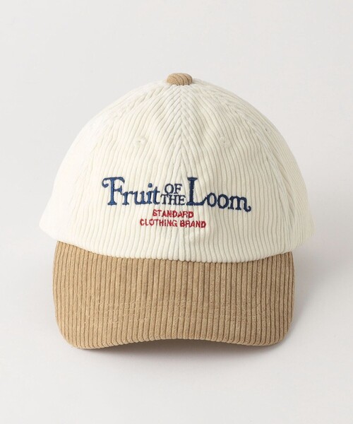 green label relaxing(グリーンレーベルリラクシング)の「【別注】<FRUIT OF THE LOOM>EX コーデュロイキャップ /帽子 / キッズ(キャップ・キッズ・レッド/オフホワイト・FREE(54-56cm))」の8枚目の写真