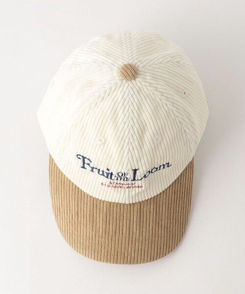 green label relaxing(グリーンレーベルリラクシング)の「【別注】<FRUIT OF THE LOOM>EX コーデュロイキャップ /帽子 / キッズ(キャップ・キッズ・レッド/オフホワイト・FREE(54-56cm))」の10枚目の写真