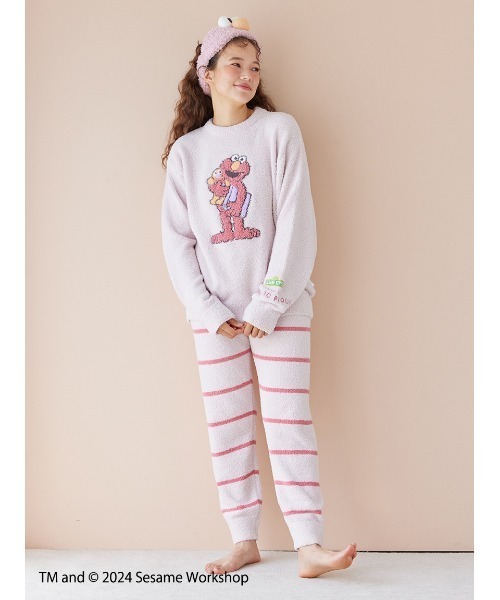 パジャマ ルームウェア 「PEANUTS」オリジナルアート ジャガードロングパンツ レディース 【新品未使用】ジェラートピケ スウェットパンツ くすみピンク　M ユニセックス