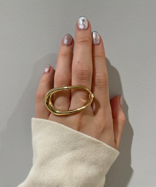 ciite'(シーテ)の「ダブルフィンガーリング(リング・レディース・シルバー/ゴールド・FREE)」の4枚目の写真