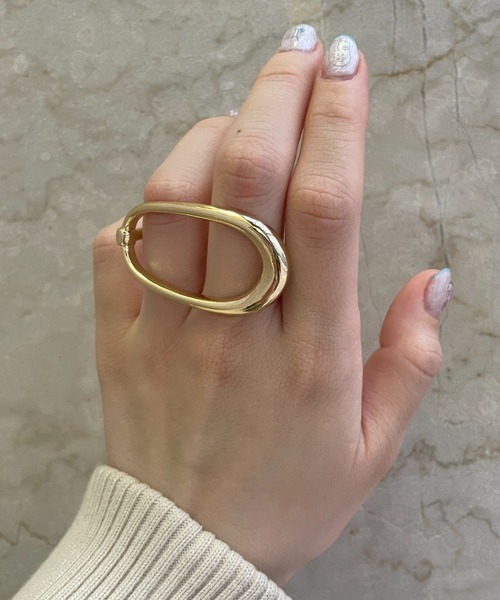 ciite'(シーテ)の「ダブルフィンガーリング(リング・レディース・シルバー/ゴールド・FREE)」の5枚目の写真