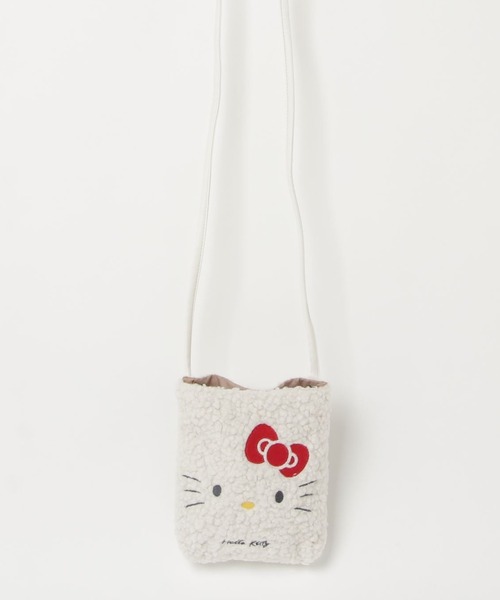 sanrio(サンリオ)の「sanrio(サンリオ)キャラクターフェイス ボアミニショルダーバッグ/ハローキティ/シナモロール/クロミ/マイメロディ(ショルダーバッグ・レディース・スミクロ/ホワイト系その他/ピンク/ホワイト系その他2・FREE)」の2枚目の写真