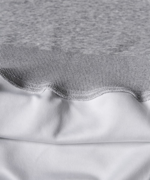 me+em select（ミームセレクト）の「【 セットアップ 】オーバースウェットトップス ＋ プリーツミニスカート SET ／ oversweat tops + pleated mini skirt SET（セットアップ・レディース・グレー/ブラック・MEDIUM/LARGE）」の3枚目の写真