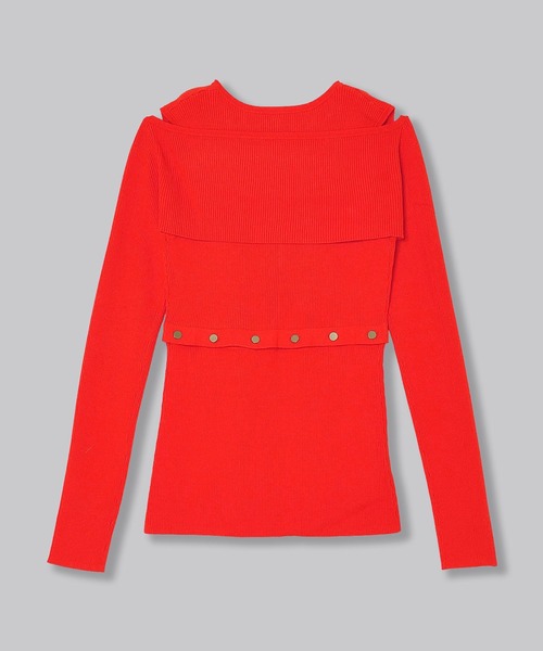 THINGS THAT MATTER(シングス ザット マター)の「MANY WAY KNIT / メニーウェイニット(ニット/セーター・レディース・グレー/レッド/ブラック・FREE)」の19枚目の写真