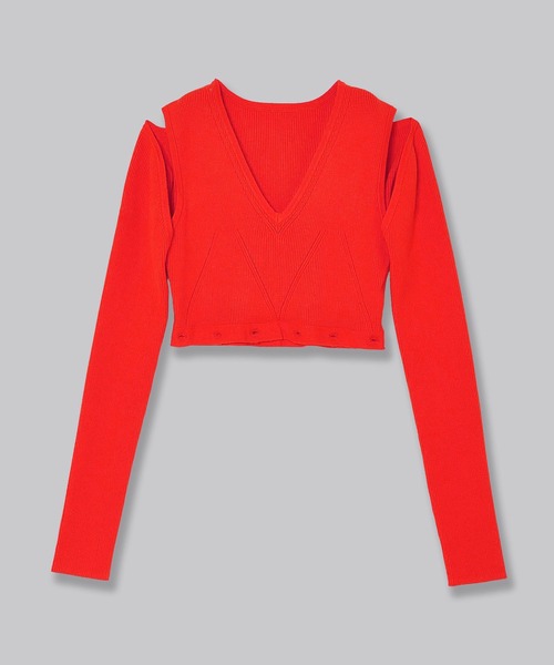 THINGS THAT MATTER(シングス ザット マター)の「MANY WAY KNIT / メニーウェイニット(ニット/セーター・レディース・グレー/レッド/ブラック・FREE)」の20枚目の写真