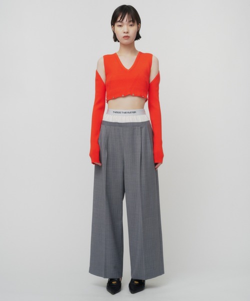 THINGS THAT MATTER(シングス ザット マター)の「MANY WAY KNIT / メニーウェイニット(ニット/セーター・レディース・グレー/レッド/ブラック・FREE)」の9枚目の写真