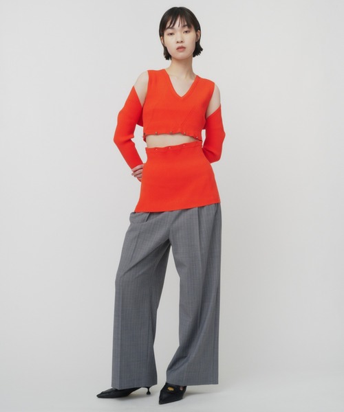 THINGS THAT MATTER(シングス ザット マター)の「MANY WAY KNIT / メニーウェイニット(ニット/セーター・レディース・グレー/レッド/ブラック・FREE)」の6枚目の写真