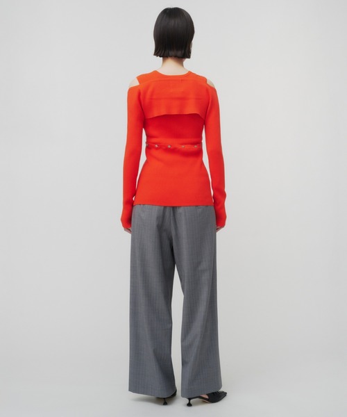 THINGS THAT MATTER(シングス ザット マター)の「MANY WAY KNIT / メニーウェイニット(ニット/セーター・レディース・グレー/レッド/ブラック・FREE)」の10枚目の写真