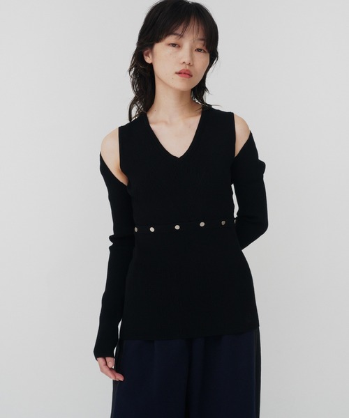 THINGS THAT MATTER(シングス ザット マター)の「MANY WAY KNIT / メニーウェイニット(ニット/セーター・レディース・グレー/レッド/ブラック・FREE)」の13枚目の写真