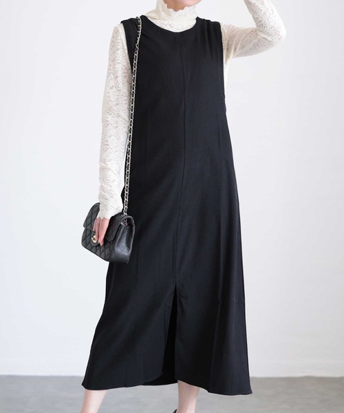 スリット入りジャンパースカート（サロペット/オーバーオール）｜Sawa a la mode（サワアラモード）