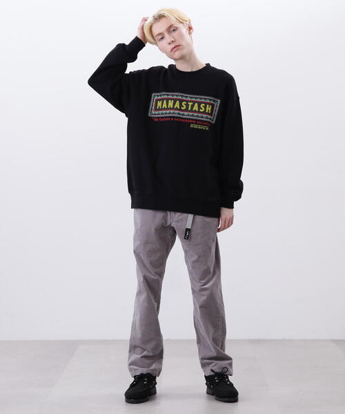 MANASTASH（マナスタッシュ）の「MANASTASH/マナスタッシュ/CiTee SWEAT FRAME LOGO/シティスウェット フレームロゴ（スウェット・メンズ・ホワイト/その他17/ブラック・L/M/S/XL）」の5枚目の写真