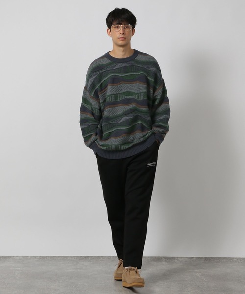 レオ丸 セール】3Dボーダーニットプルオーバー / 141963（ニット/セーター