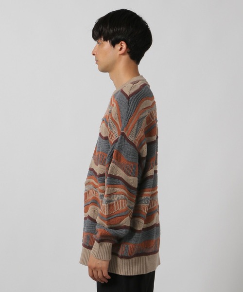 LAKOLE(ラコレ)の「3Dボーダーニットプルオーバー / 141963(ニット/セーター・メンズ・ブラック/ネイビー/ベージュ・MEDIUM/LARGE)」の10枚目の写真