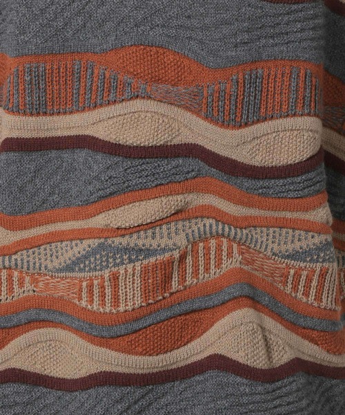 LAKOLE(ラコレ)の「3Dボーダーニットプルオーバー / 141963(ニット/セーター・メンズ・ブラック/ネイビー/ベージュ・MEDIUM/LARGE)」の17枚目の写真