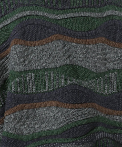 LAKOLE(ラコレ)の「3Dボーダーニットプルオーバー / 141963(ニット/セーター・メンズ・ブラック/ネイビー/ベージュ・MEDIUM/LARGE)」の18枚目の写真