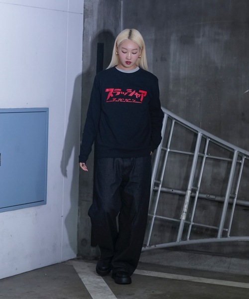 THRASHER（スラッシャー）の「スラッシャア L/S T-SHIRTS/スラッシャーリラックスサイジングフロントカタカナブランドロゴロゴプリント長袖Tシャツ（Tシャツ/カットソー・メンズ・ホワイト×ブラック/ブラック×レッド/ブラック×ホワイト・MEDIUM/LARGE/X-LARGE/XX-LARGE）」の18枚目の写真