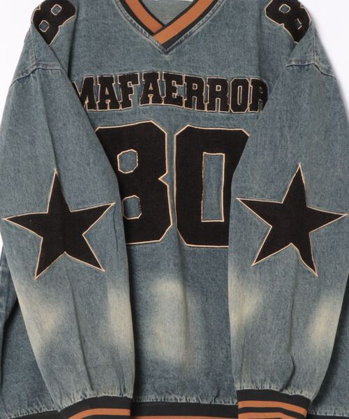 【セール】HOOK -select- 部分ウォッシュvネックデニムプルオーバー（その他トップス）｜HOOK（フック）