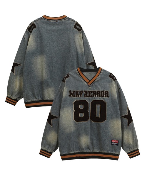 【セール】HOOK -select- 部分ウォッシュvネックデニムプルオーバー（その他トップス）｜HOOK（フック） 7,513円