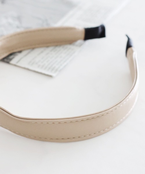 tiny tiny（ティニーティニー）の「PUカチューシャ[tiny tiny(ティニーティニー)]（カチューシャ・レディース・ベージュ/ブラウン・0）」の2枚目の写真