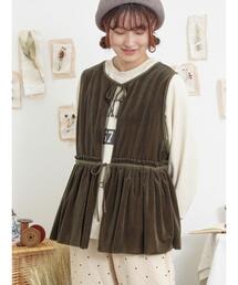 Samansa Mos2 | 透けベロア前後2WAYベスト(ベスト)