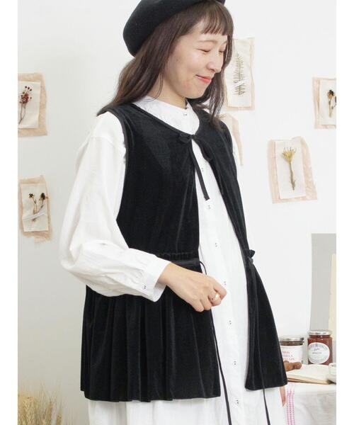 Samansa Mos2（サマンサ モスモス）の「透けベロア前後2WAYベスト