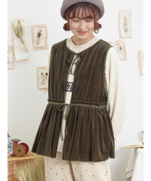 セール】透けベロア前後2WAYベスト（ベスト）｜Samansa Mos2（サマンサ