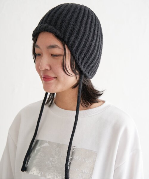 VENCEEXCHANGE（ヴァンスエクスチェンジ）の「耳付きニット帽（ニットキャップ/ビーニー・レディース・グレー/ブラック/ホワイト・FREE）」の16枚目の写真