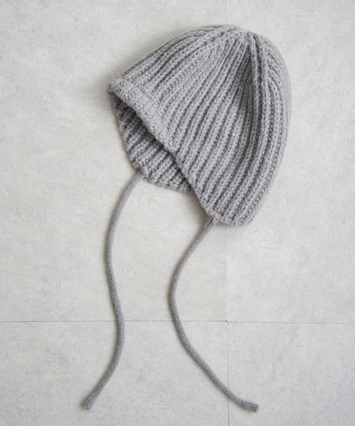 VENCEEXCHANGE（ヴァンスエクスチェンジ）の「耳付きニット帽（ニットキャップ/ビーニー・レディース・グレー/ブラック/ホワイト・FREE）」の3枚目の写真
