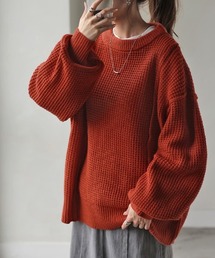 ワッフルバルキーニット