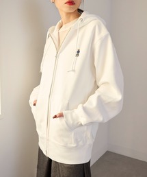 THE FINAL VIEW（ザファイナルビュー）の「【THE FINAL VIEW】TeddyBear ワンポイント刺繍 ヘヴィーウェイトスウェット Wジップパーカー 裏起毛 ユニセックス（パーカー）」