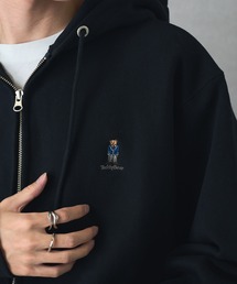 THE FINAL VIEW（ザファイナルビュー）の「【THE FINAL VIEW】TeddyBear ワンポイント刺繍 ヘヴィーウェイトスウェット Wジップパーカー 裏起毛 ユニセックス（パーカー）」