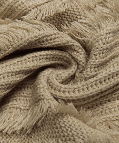 HOOK(フック)の「【HOOK】for girls バタフライパッチ刺繍ダメージニット(ニット/セーター・レディース・ベージュ/ブラウン・SMALL/MEDIUM)」の16枚目の写真