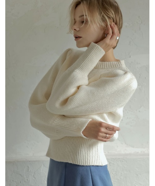 2024-25 WINTER COLLECTION]パワーショルダーソフトニット