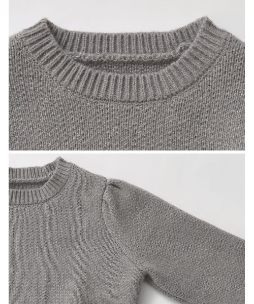 ニット セーター 「2024-25 WINTER COLLECTION」パワーショルダーソフトニットトップス レディース 2024-25 WINTER COLLECTION]パワーショルダーソフトニット