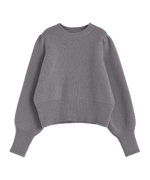ニット セーター 「2024-25 WINTER COLLECTION」パワーショルダーソフトニットトップス レディース 2024-25 WINTER COLLECTION]パワーショルダーソフトニット