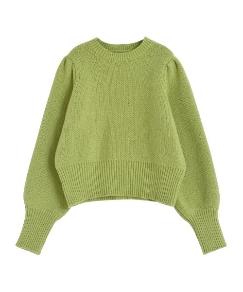 ニット セーター 「2024-25 WINTER COLLECTION」パワーショルダーソフトニットトップス レディース 2024-25 WINTER COLLECTION]パワーショルダーソフトニット
