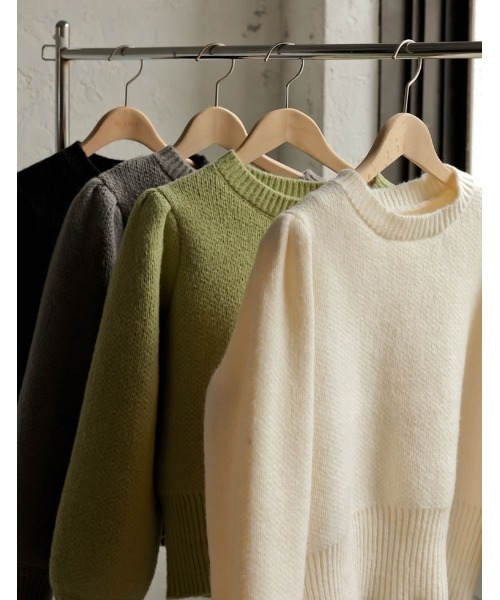 2024-25 WINTER COLLECTION]パワーショルダーソフトニット