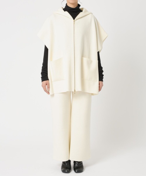 BARNYARDSTORM（バンヤードストーム）の「BARNYARDSTORM / ミラノリブフーディーポンチョ　セットアップ対応（ベスト・レディース・ホワイト/ブラック/グレー/ブラウン/ホワイト系その他・FREE）」の20枚目の写真