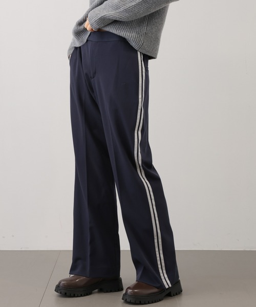 saloon（サルーン）の「SALOON(サルーン)/ライントラウザーパンツ【手洗い可】（スラックス・レディース・グレー/ベージュ/ネイビー・MEDIUM/SMALL）」の10枚目の写真