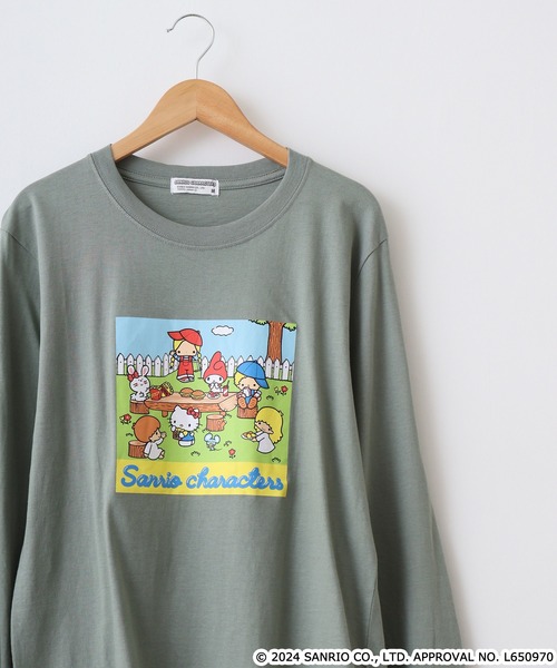 sanrio（サンリオ）の「サンリオキャラクターズ 長袖Tシャツ（Tシャツ/カットソー・メンズ・ブラック/ピンクベージュ/ホワイト系/オフホワイト/ローズ/ネイビー系/ブラック系/ネイビー/ピンク系/レッド/ホワイト/オートミール/アッシュグレー/サックスブルー/グリーン/ホワイト系1/ホワイト系2/ホワイト系3/ホワイト系4/チャコール/ブラック系1/ピンク系1/ネイビー系1/ネイビー系3/ネイビー系4/アイボリー系/アイボリー系1/ブラック系2/ライトカーキ/杢グレー・M/L/LL）」の19枚目の写真