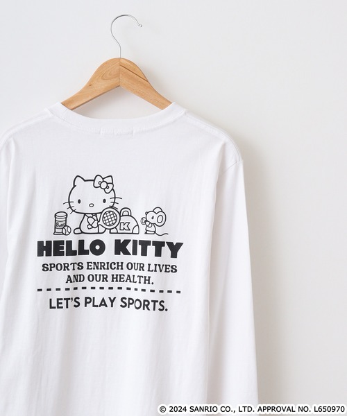 sanrio（サンリオ）の「サンリオキャラクターズ 長袖Tシャツ（Tシャツ/カットソー・メンズ・ブラック/ピンクベージュ/ホワイト系/オフホワイト/ローズ/ネイビー系/ブラック系/ネイビー/ピンク系/レッド/ホワイト/オートミール/アッシュグレー/サックスブルー/グリーン/ホワイト系1/ホワイト系2/ホワイト系3/ホワイト系4/チャコール/ブラック系1/ピンク系1/ネイビー系1/ネイビー系3/ネイビー系4/アイボリー系/アイボリー系1/ブラック系2/ライトカーキ/杢グレー・M/L/LL）」の2枚目の写真