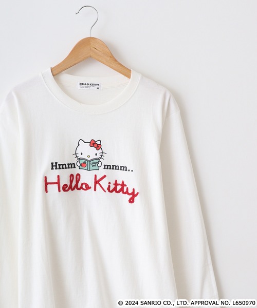 sanrio（サンリオ）の「サンリオキャラクターズ 長袖Tシャツ（Tシャツ/カットソー・メンズ・ブラック/ピンクベージュ/ホワイト系/オフホワイト/ローズ/ネイビー系/ブラック系/ネイビー/ピンク系/レッド/ホワイト/オートミール/アッシュグレー/サックスブルー/グリーン/ホワイト系1/ホワイト系2/ホワイト系3/ホワイト系4/チャコール/ブラック系1/ピンク系1/ネイビー系1/ネイビー系3/ネイビー系4/アイボリー系/アイボリー系1/ブラック系2/ライトカーキ/杢グレー・M/L/LL）」の3枚目の写真