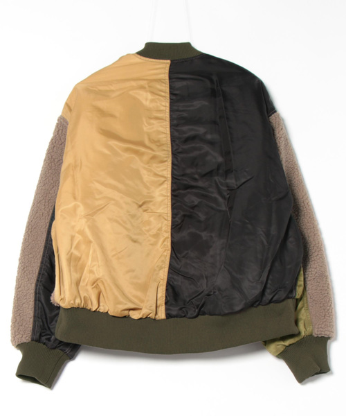 CUBE SUGAR(キューブシュガー)の「CUBE SUGAR/キューブシュガー ナイロンリメイク風Big MA-1(MA-1・レディース・その他1・FREE)」の2枚目の写真