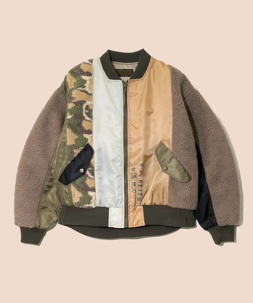 CUBE SUGAR(キューブシュガー)の「CUBE SUGAR/キューブシュガー ナイロンリメイク風Big MA-1(MA-1・レディース・その他1・FREE)」の1枚目の写真