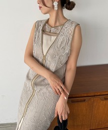 antic rag（アンティックラグ）の「【オケージョン対応】hemical lace zipper dress（ドレス）」