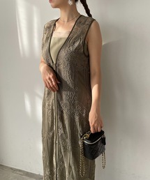 【オケージョン対応】hemical lace zipper dress